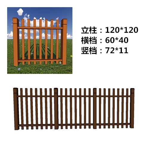 唐山木塑围栏10